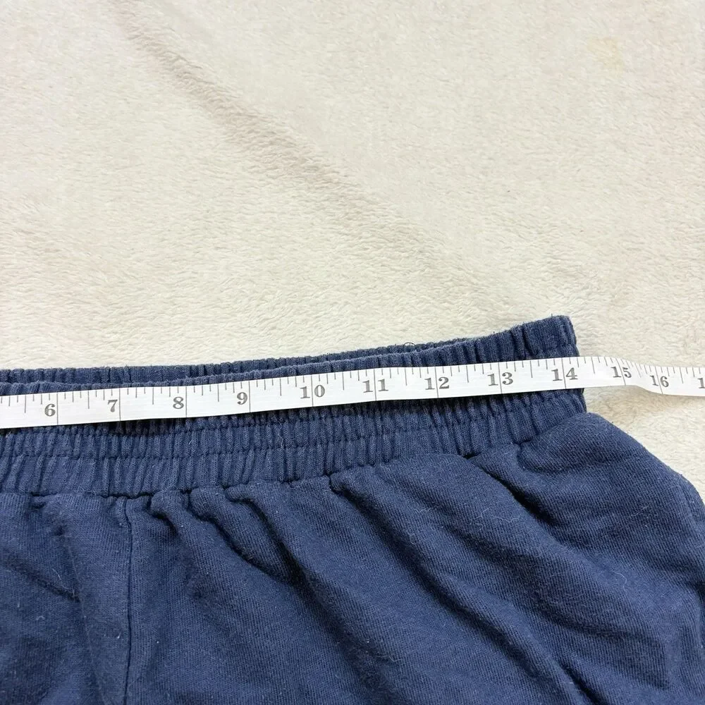 Mighty Fine Relaxed Fit Shorts Women’s Medium Navy Athletic USA Y2K 13” Opening